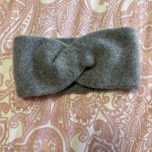 Quince Cashmere Twist Headband in Heather Grey NWOT